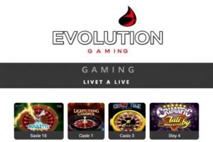 Evolution Gaming logo and games at GemBet Slot