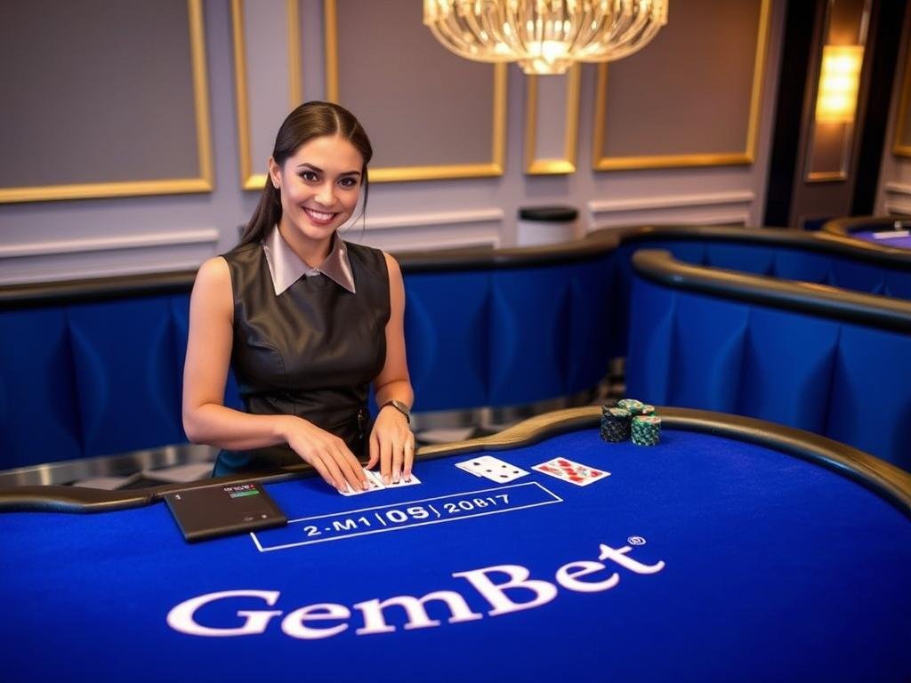 GemBet Live Baccarat table with professional dealer GemBet Live Baccarat table with professional dealer