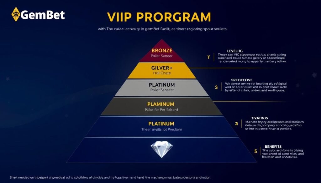 GemBet VIP Program tier levels from Bronze to Diamond