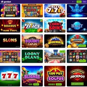 Massive GemBet Slot collection featuring classic, video and progressive jackpots
