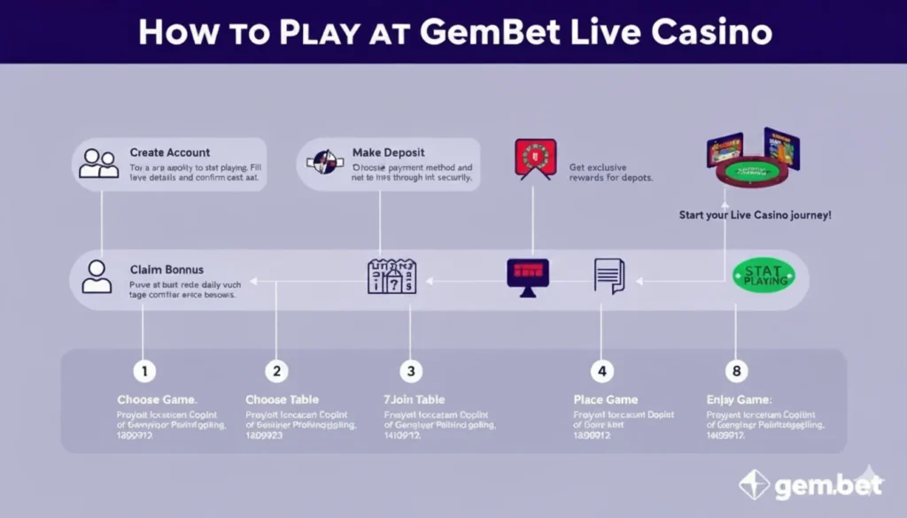 Step-by-step guide to playing at GemBet Live Casino