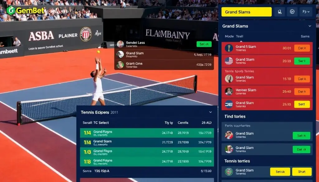 Tennis betting markets on GemBet
